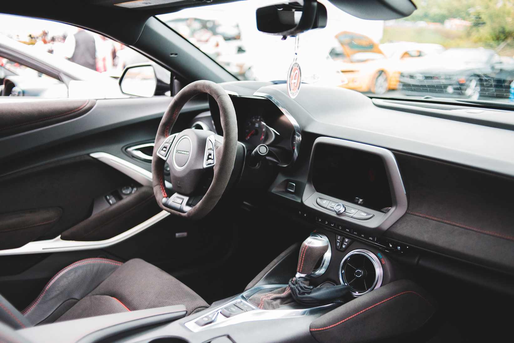 Interior of modern luxury car